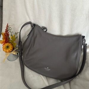 Kate Spade Charcoal Gray Leather Shoulder/Crossbody Bag